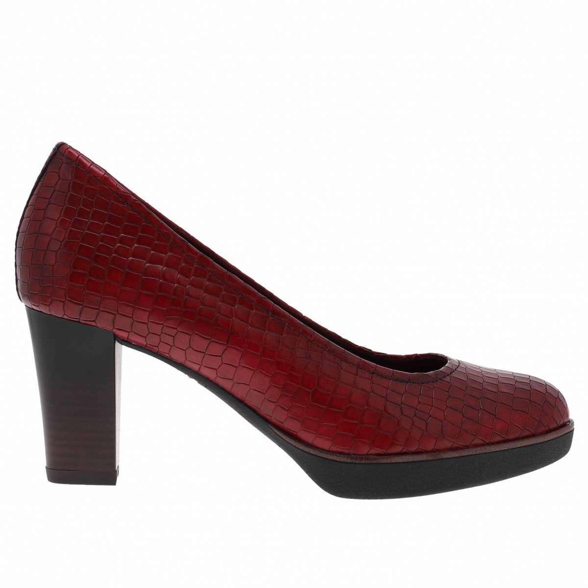 Escarpin store rouge tamaris