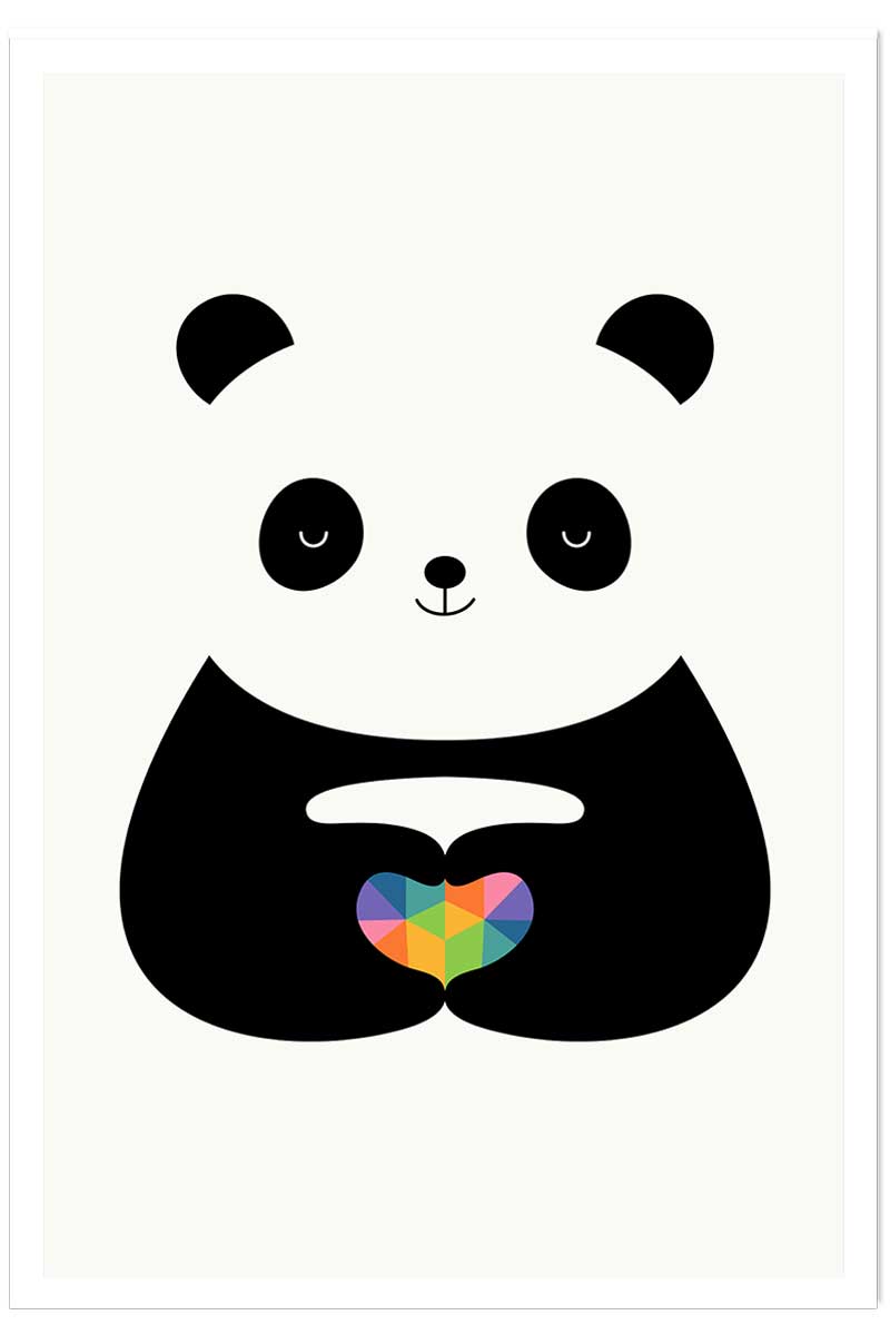 Affiche  love panda, HEXOA