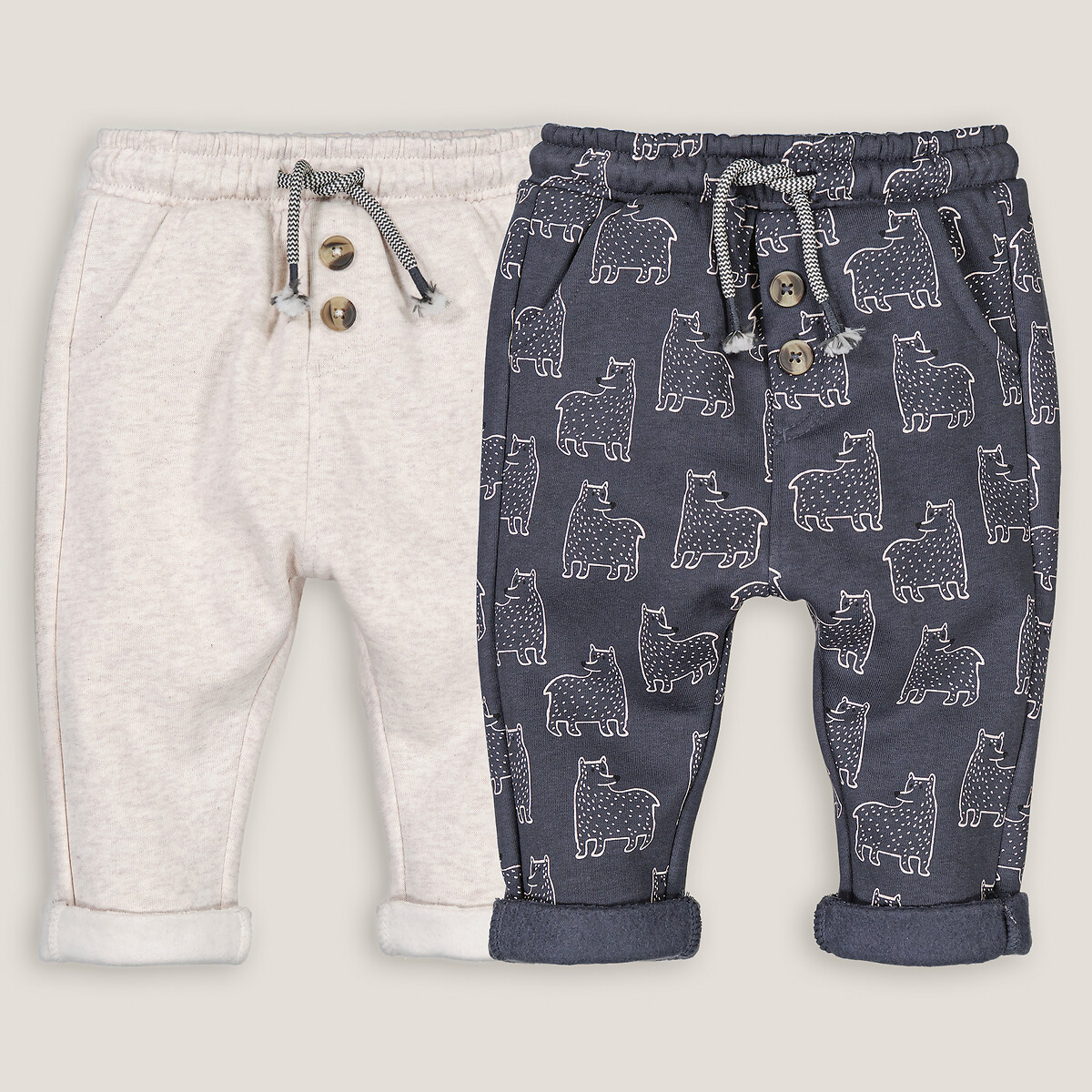 Lot de 2 joggings forme sarouel en molleton La Redoute Collections