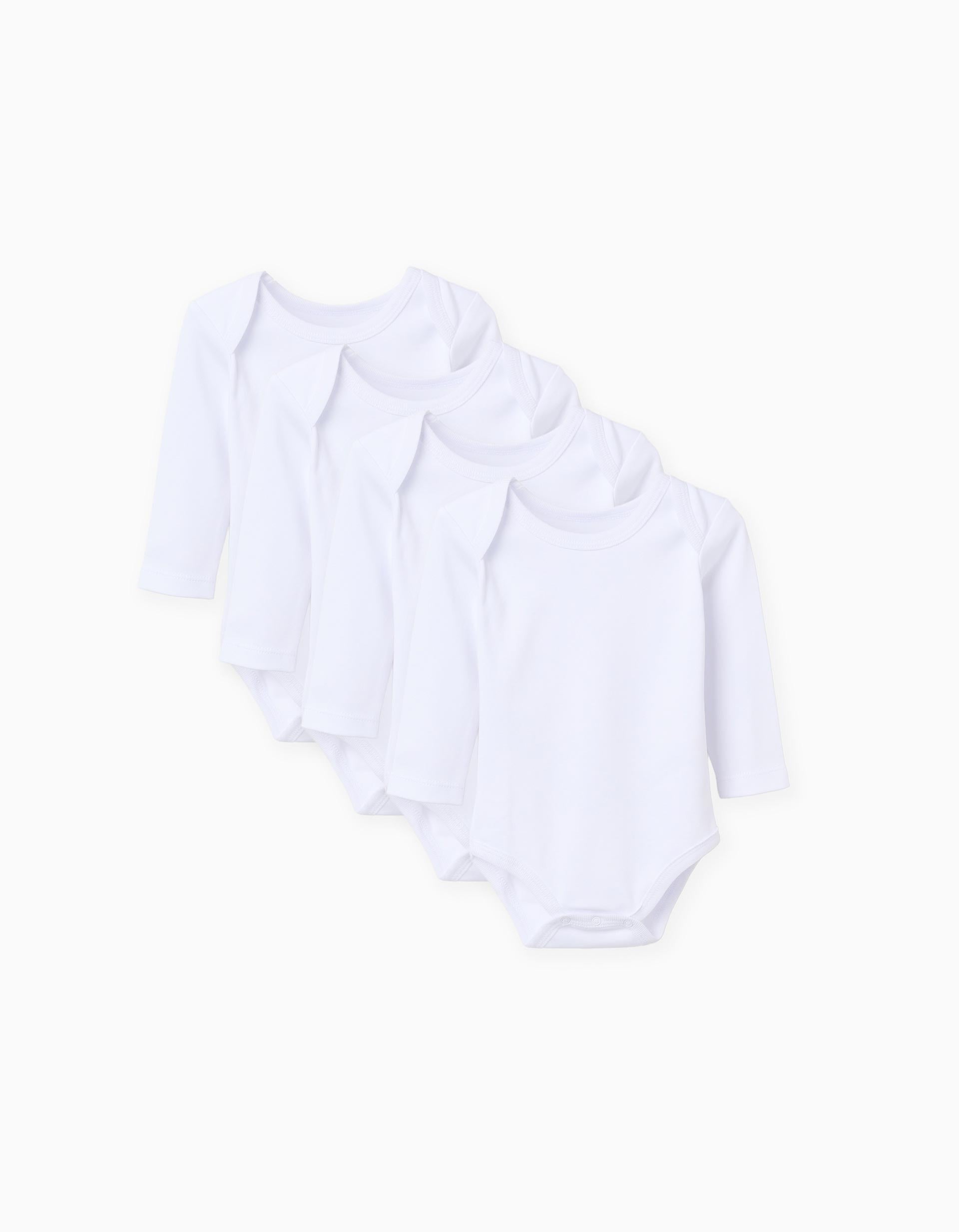 Lot de 4 bodies en coton à emmanchures US, ZIPPY