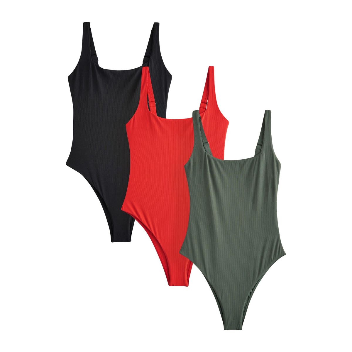 Maillot de bain à encolure carrée, lot 3, NEXT