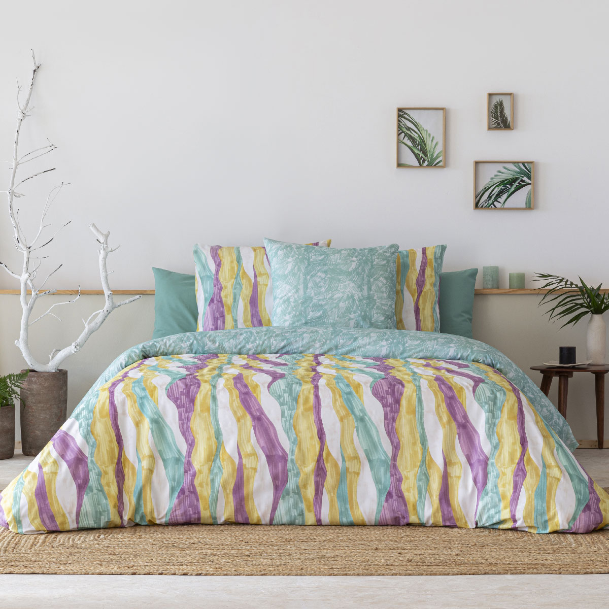 Housse de couette réversible en coton WAVE, NAF NAF HOME