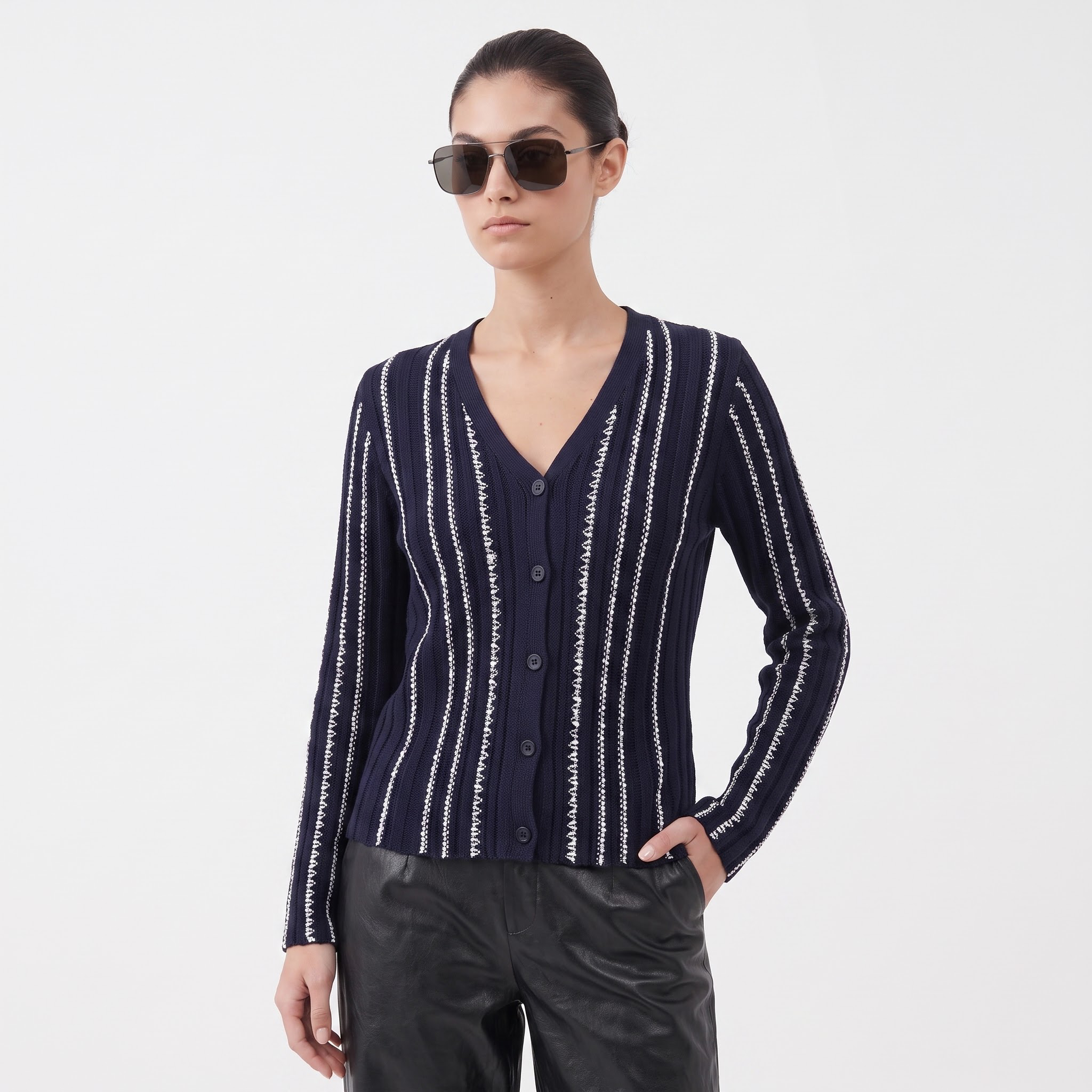 Cardigan femme boutonné en coton ANELLA, ARTLOVE