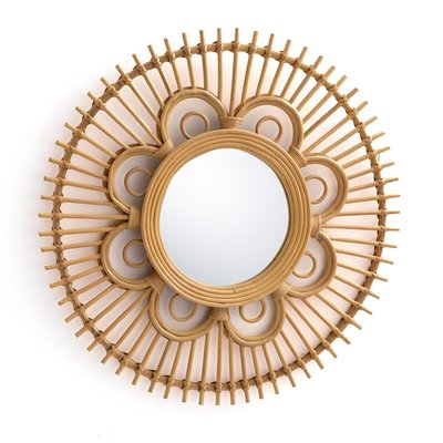 Nogu Flower Shape Rattan Mirror, 65cm Diameter LA REDOUTE INTERIEURS