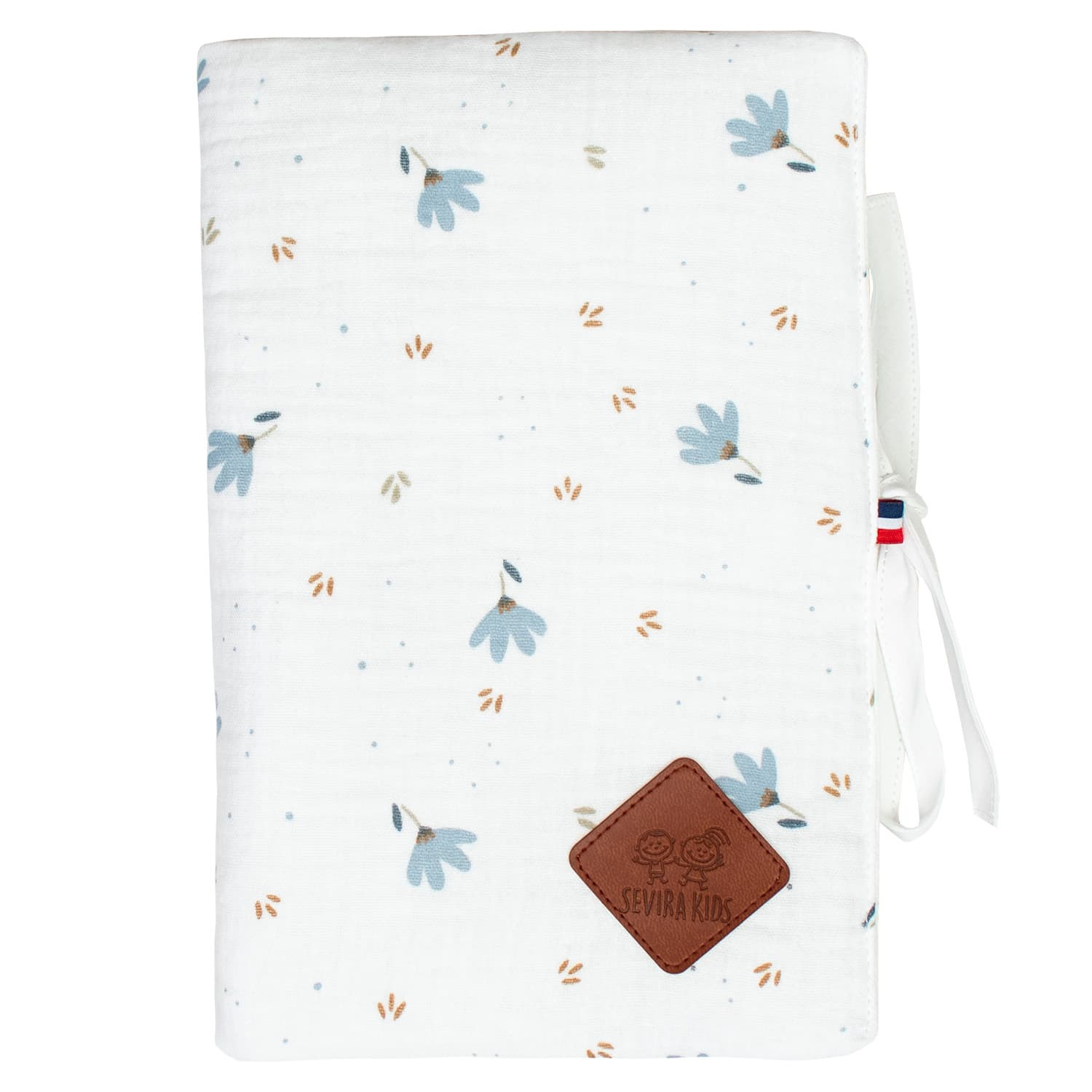 Protège carnet de santé en gaze de coton BLEUET, SEVIRA KIDS