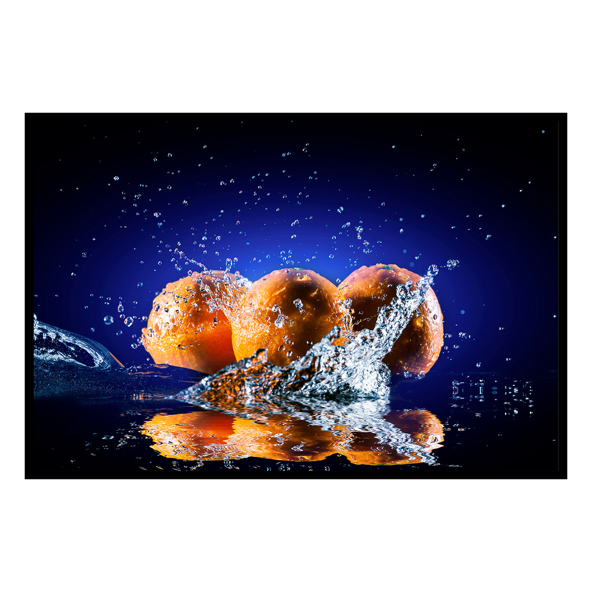 Affiche encadrée fruits éclaboussés, HEXOA