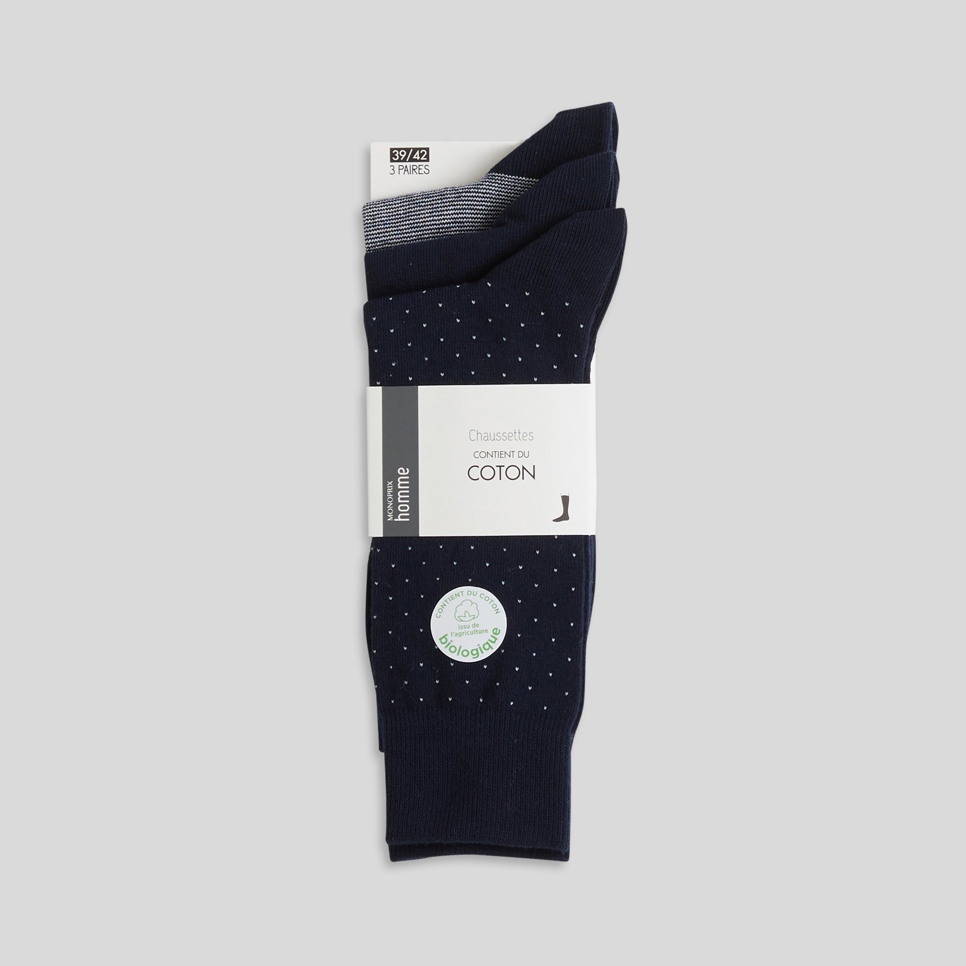 Lot de 3 paires de chaussettes, MONOPRIX