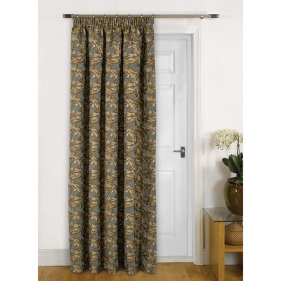 Soft Chenille Pencil Pleat Lined Door Curtain SO'HOME