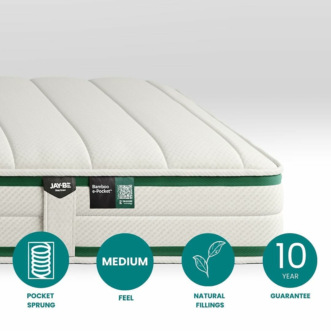 Jay-Be® Natural Fresh Bamboo e-Pocket Children's Mattress, JAY-BE