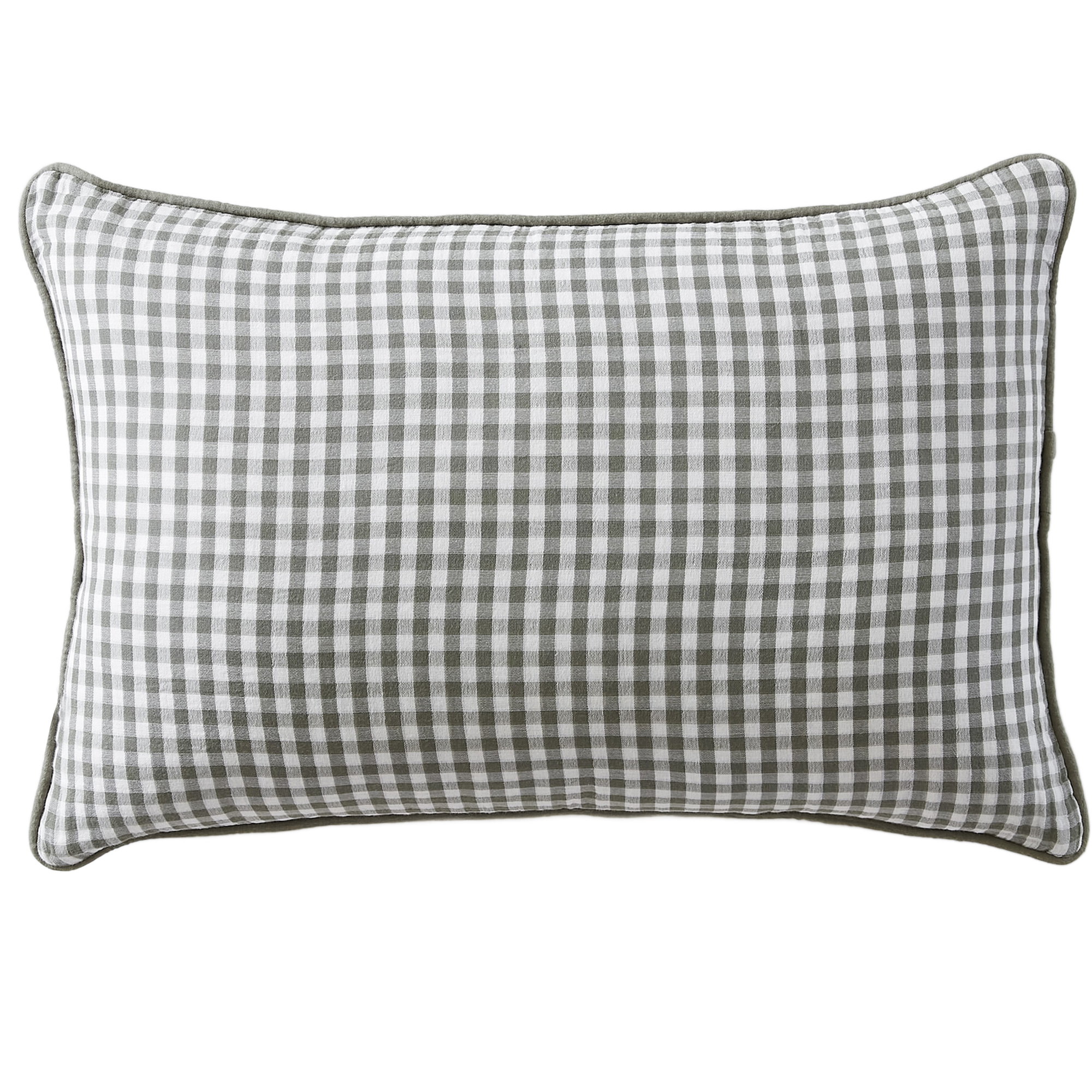 Coussin rectangulaire déhoussable 40x60 cm Gaze de Coton Vickie Romarin, EDEN