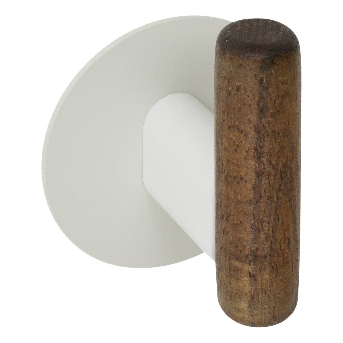 Lot de 2 patères adhésives en acier et bois CASSIE, 5FIVE SIMPLY SMART