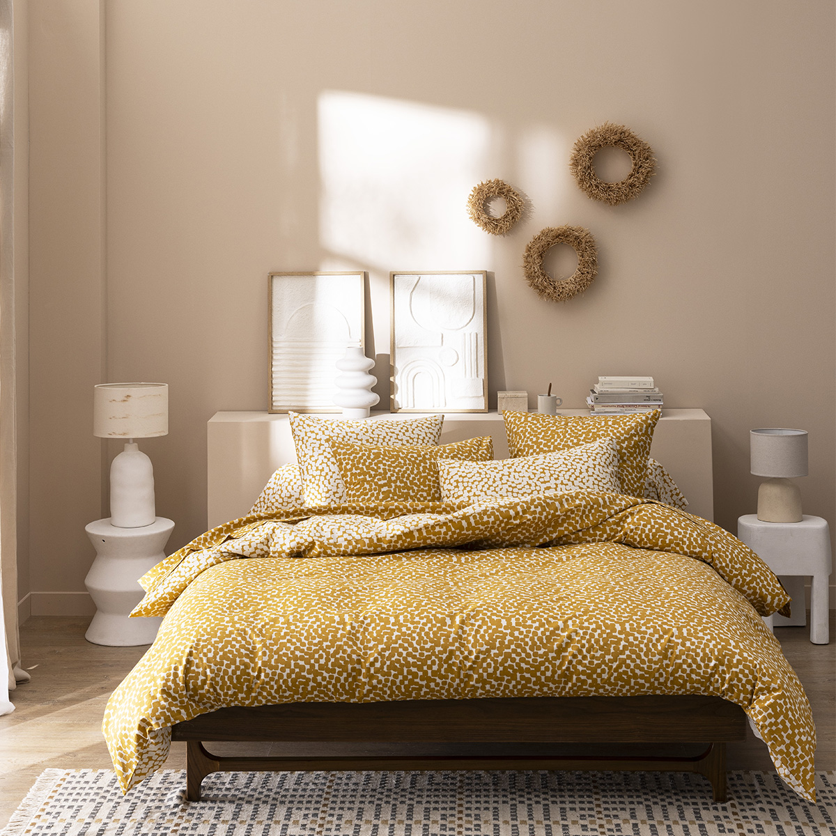 Housse de couette imprimée en viscose de bambou, COTONOU, A DEMAIN