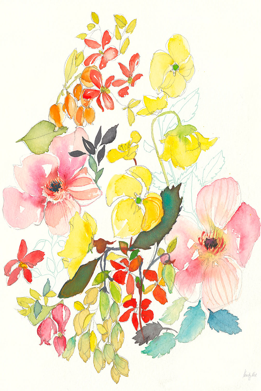 Tableau fleurs Boutons d'or, HEXOA