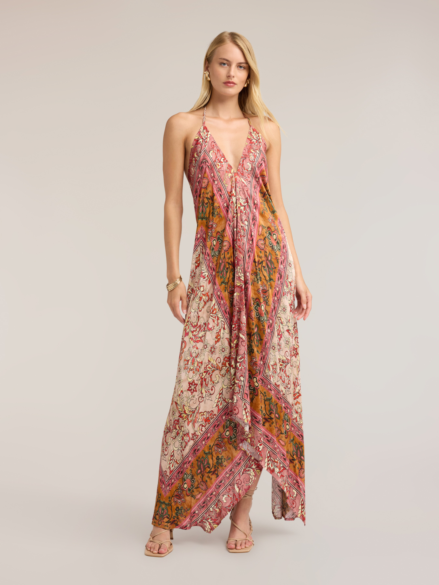 Robe longue imprimée, MOTIVI