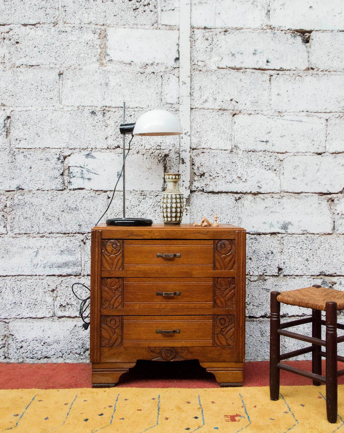 Commode Art déco en bois foncé Garance N°521 - Bon état, DEBONGOUT