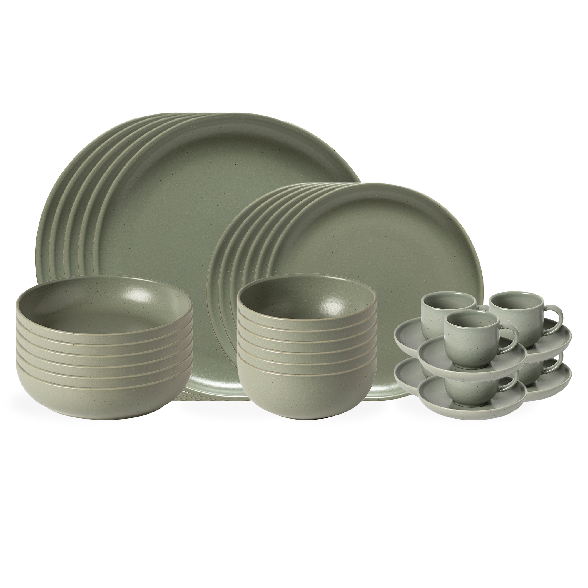 Set Table 30 Pièces avec Tasse et Soucoupe à Café Pacifica by Casafina, COSTA NOVA
