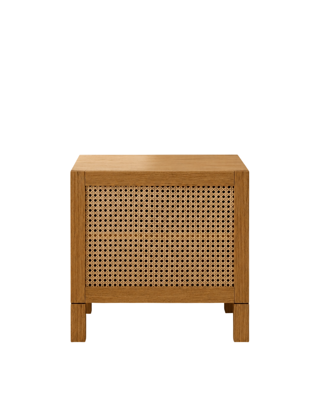 Table de chevet en bois de chêne et fibres naturelles - Nor, HANNUN