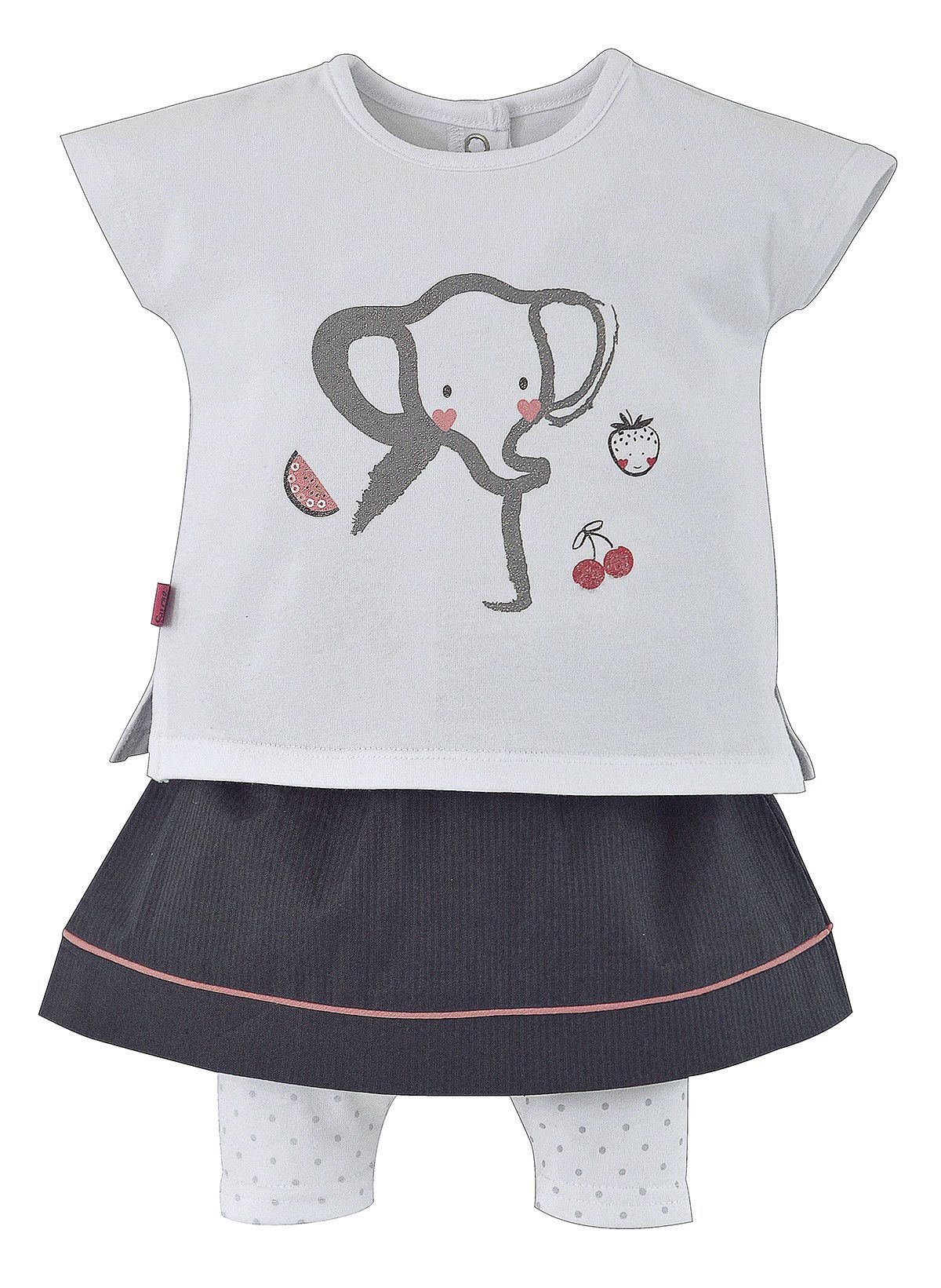 Ensemble jupe gris anthracite, SUCRE D'ORGE