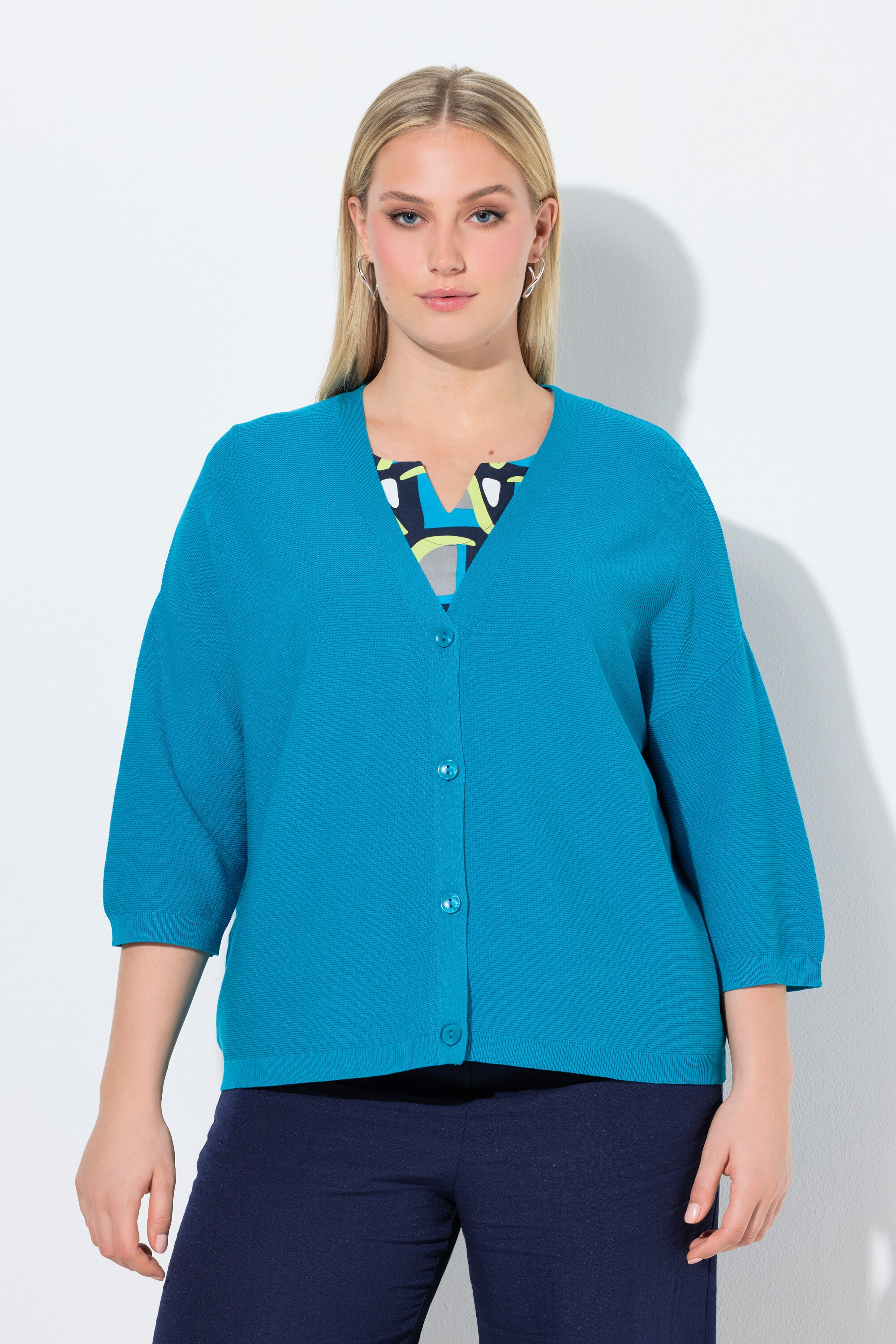 Cardigan oversize, encolure en V, ULLA POPKEN