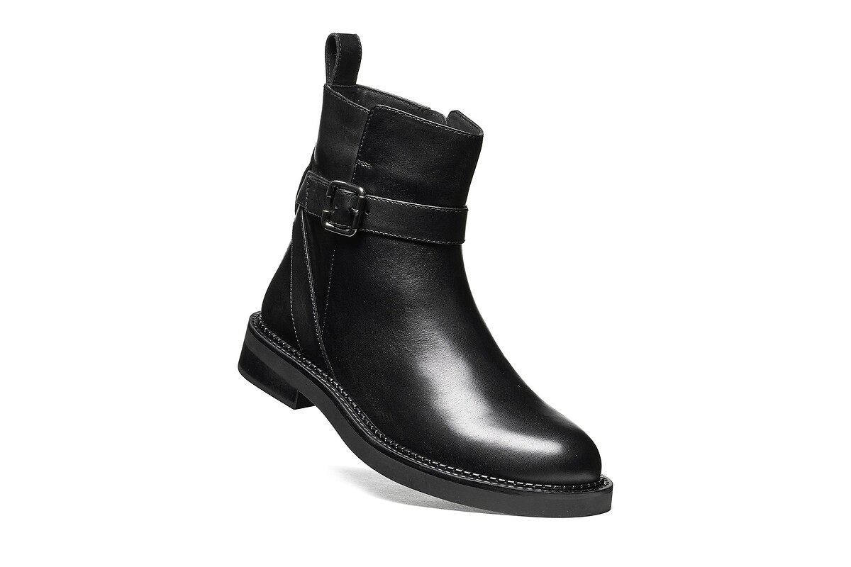 GEOX Botines de piel con cremallera SERILDA — foto 3