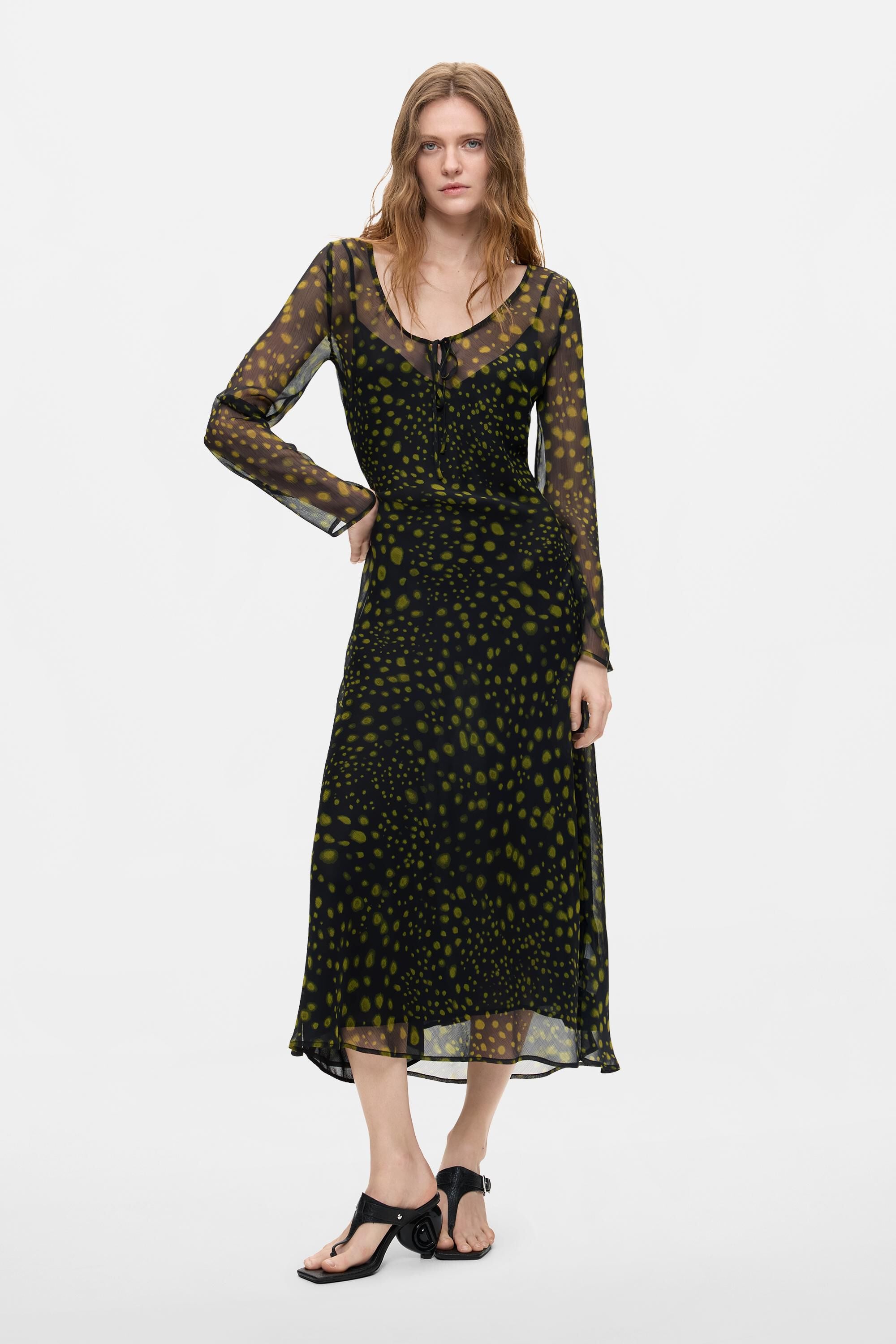 Robe midi à manches longues, DESIGUAL