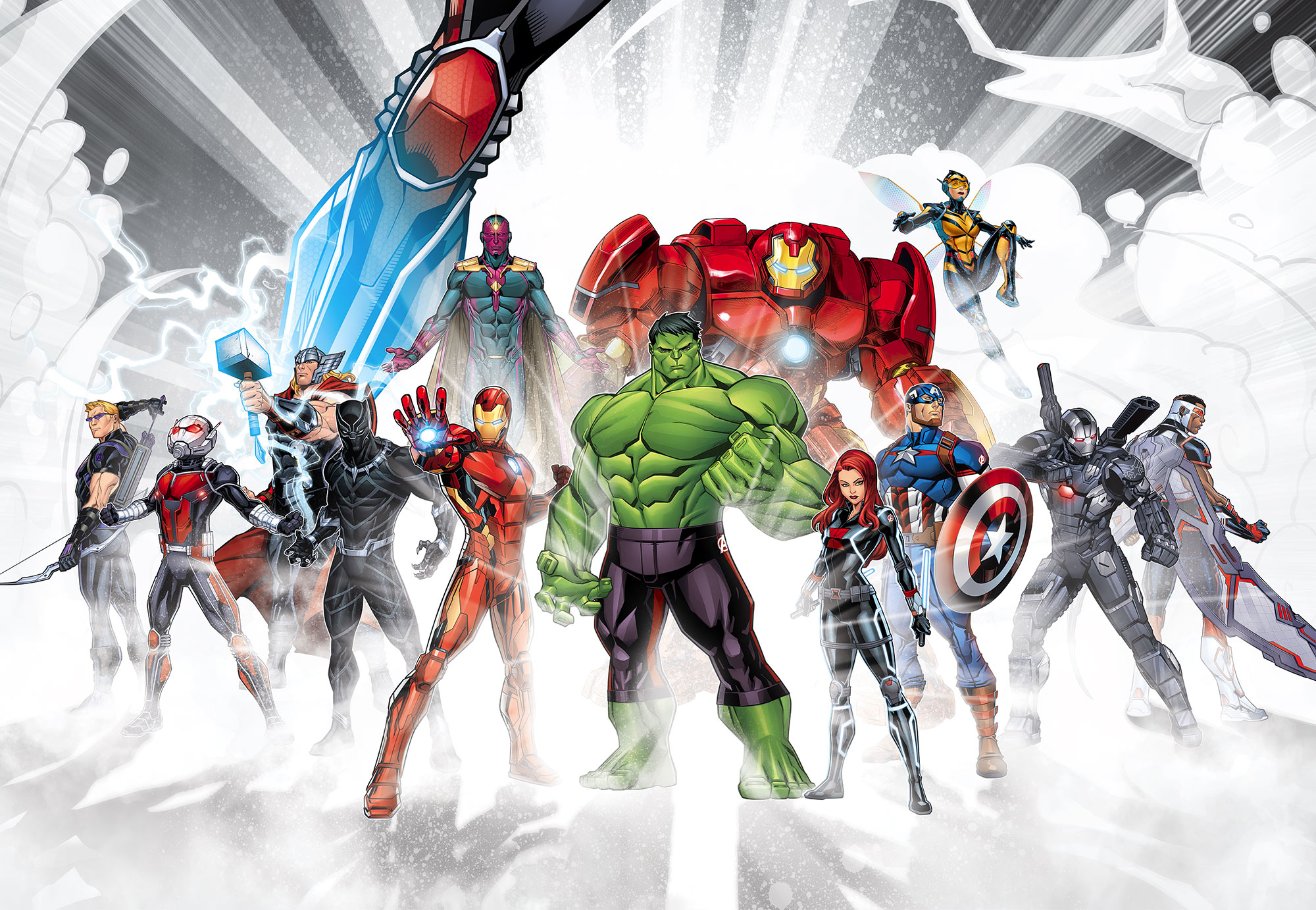 Papier peint Komar - Avengers Unite - 368 x 254 cm, HEXOA