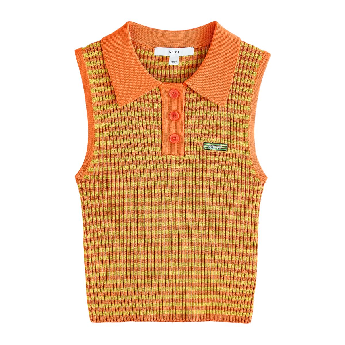 Polo sans manches en maille, NEXT
