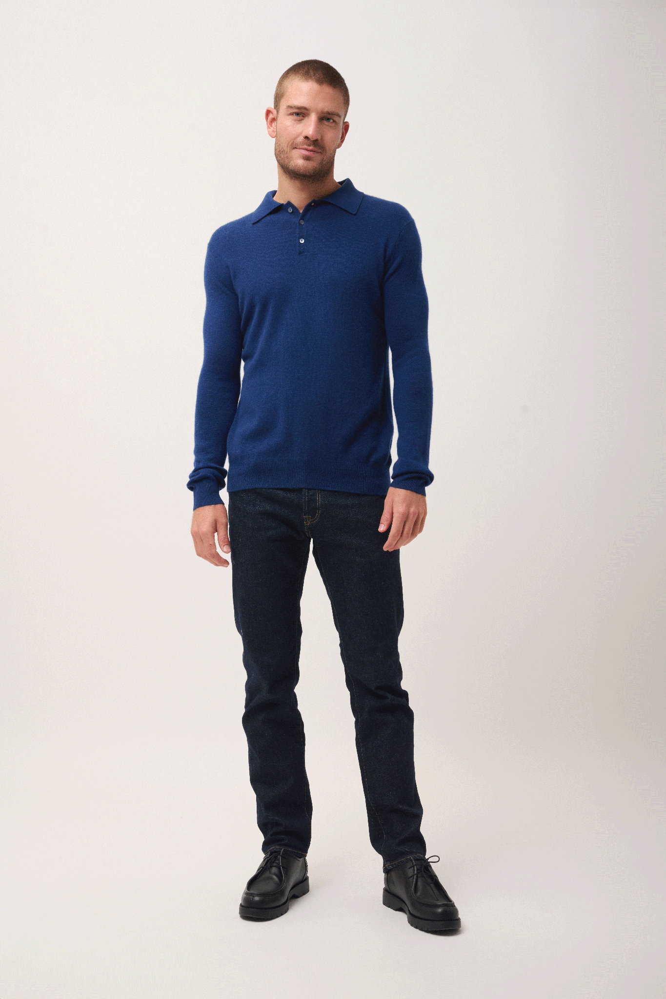 Polo Manches Longues Minuit Douglas, JUST CASHMERE