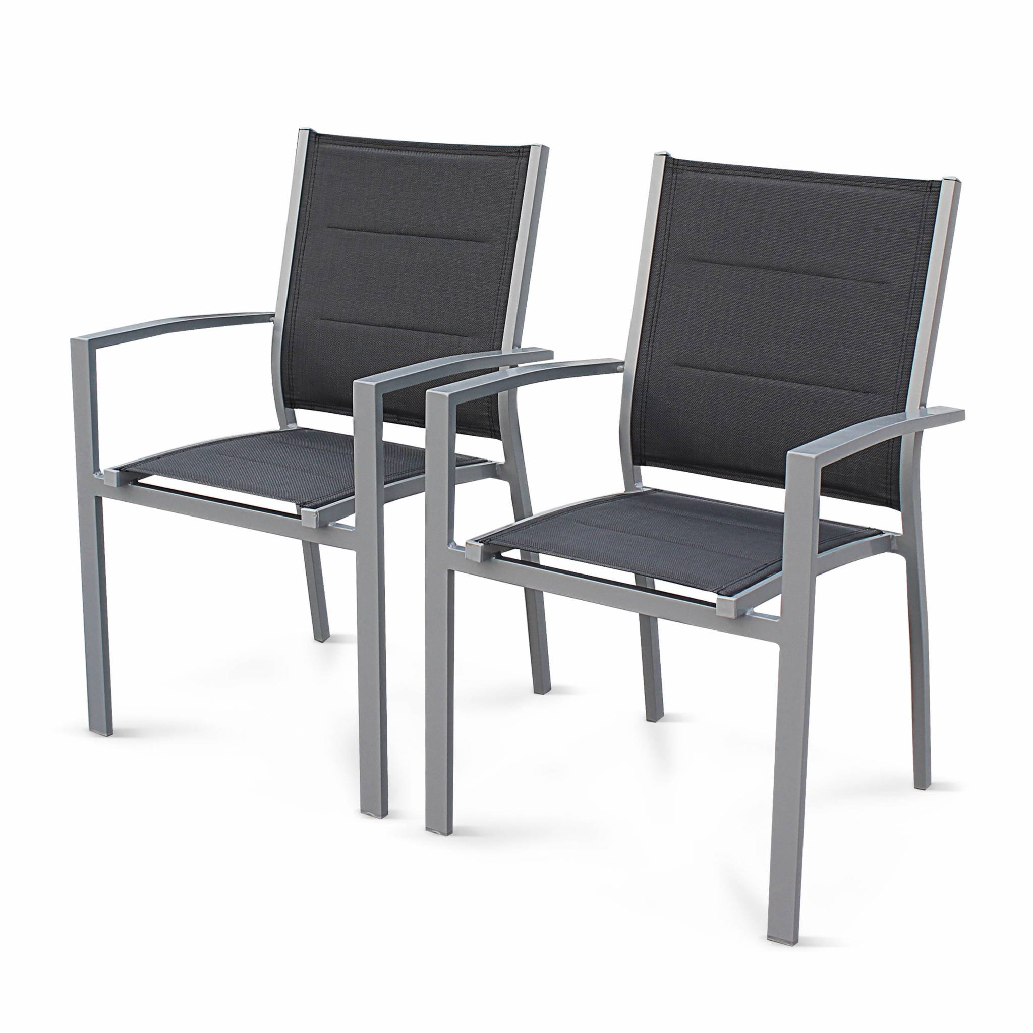 Chaise de jardin empilable aluminium (lot de 2) FAUTEUILS CHICAGO, SWEEEK