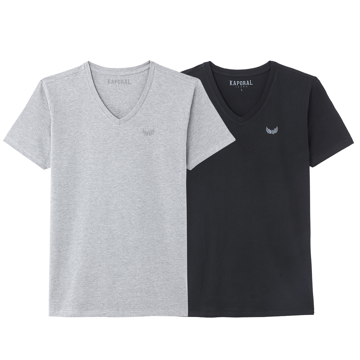 Pack of 2 Cotton T-Shirts with Short Sleeves
