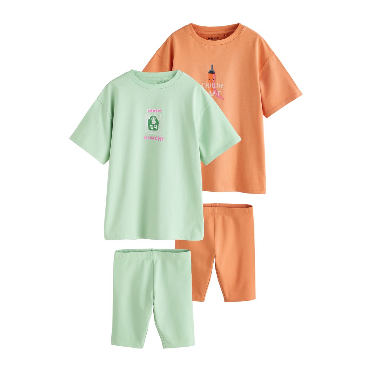 T-shirt oversize à imprimé et short, lot de 2, NEXT