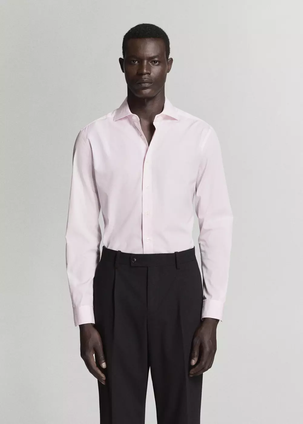 Chemise costume slim-fit 100 % coton à rayures, MANGO MAN