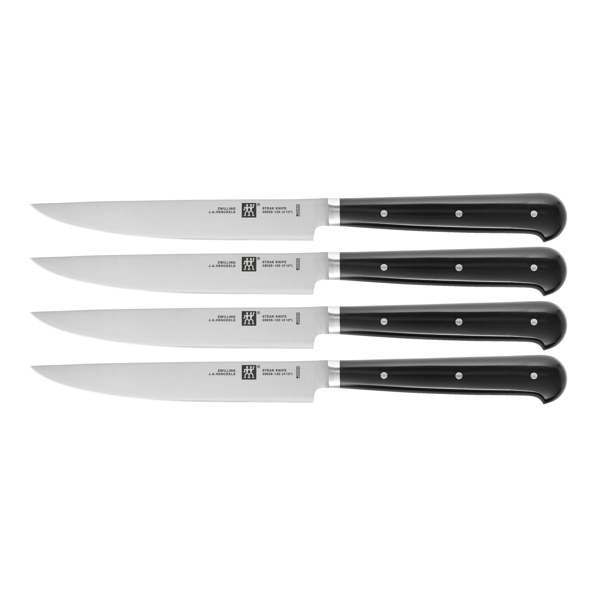 Set de 4 Couteaux à Steak Dentelés, Lames: 12 cm, Acier Inoxydable, ZWILLING