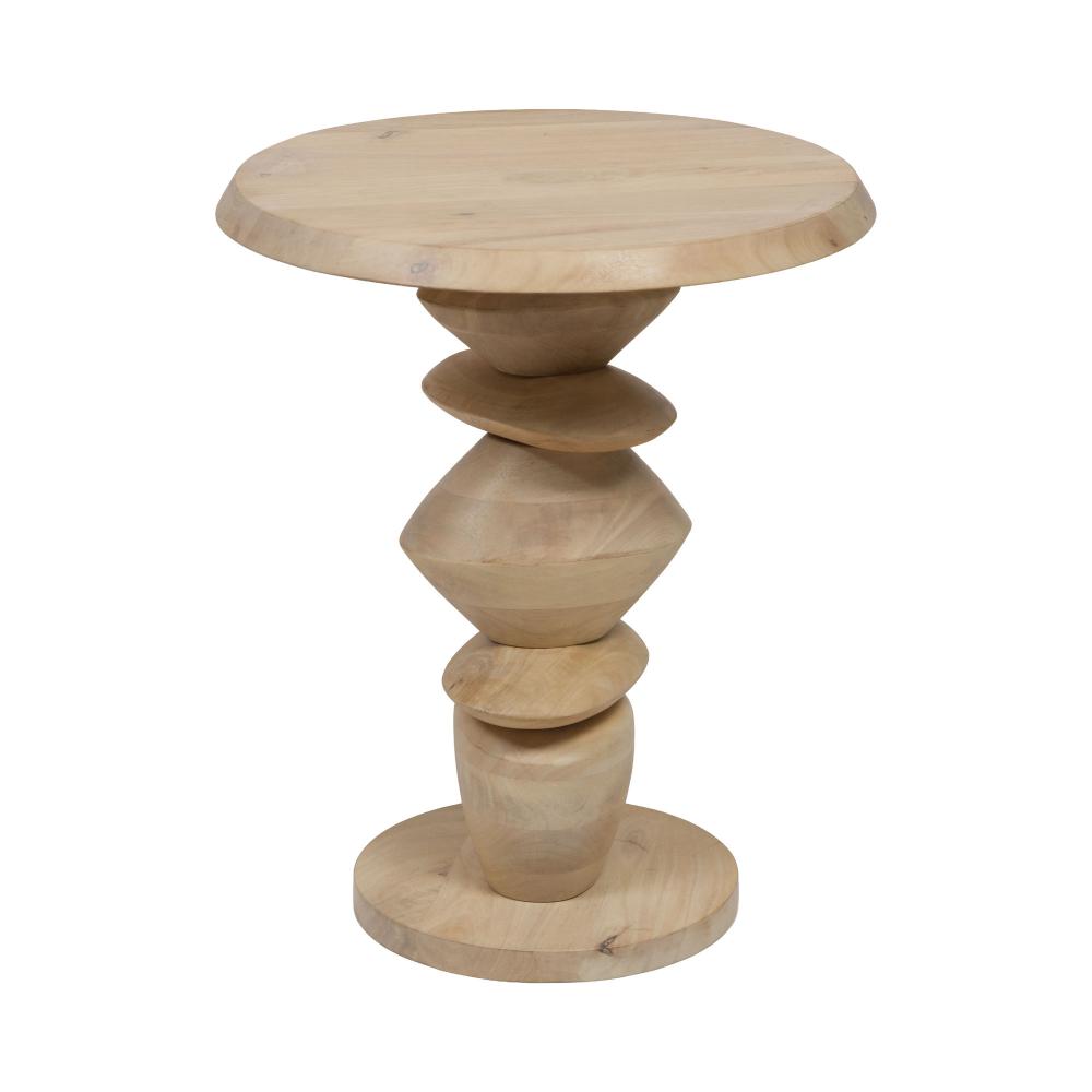 Bout de canapé rond en manguier Ø47 cm Dan, AMADEUS