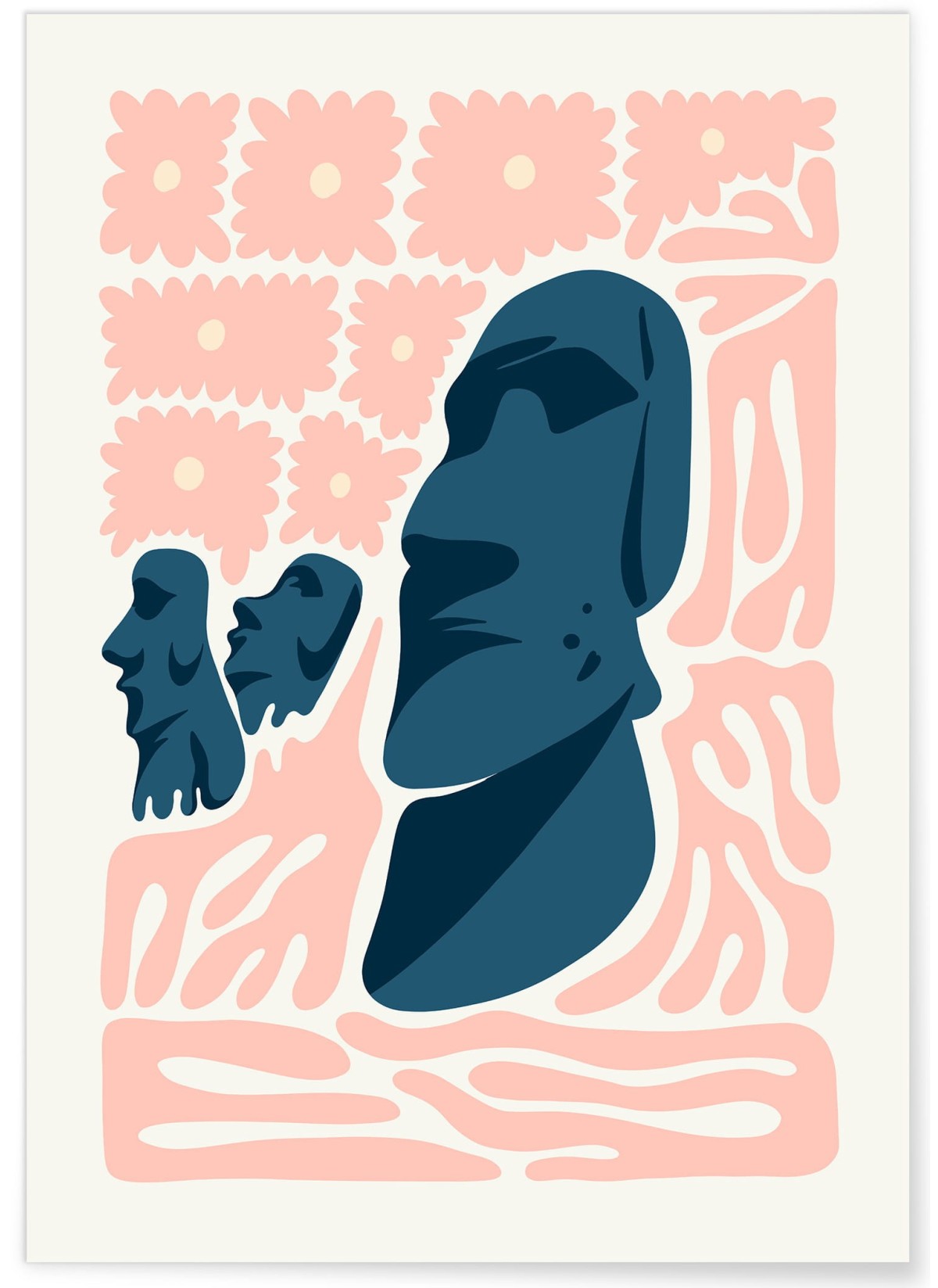 Affiche Chili Ahu Tongariki, L'AFFICHERIE