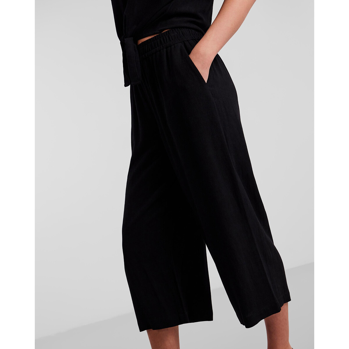 Image of Wide Leg Culottes with High Waist