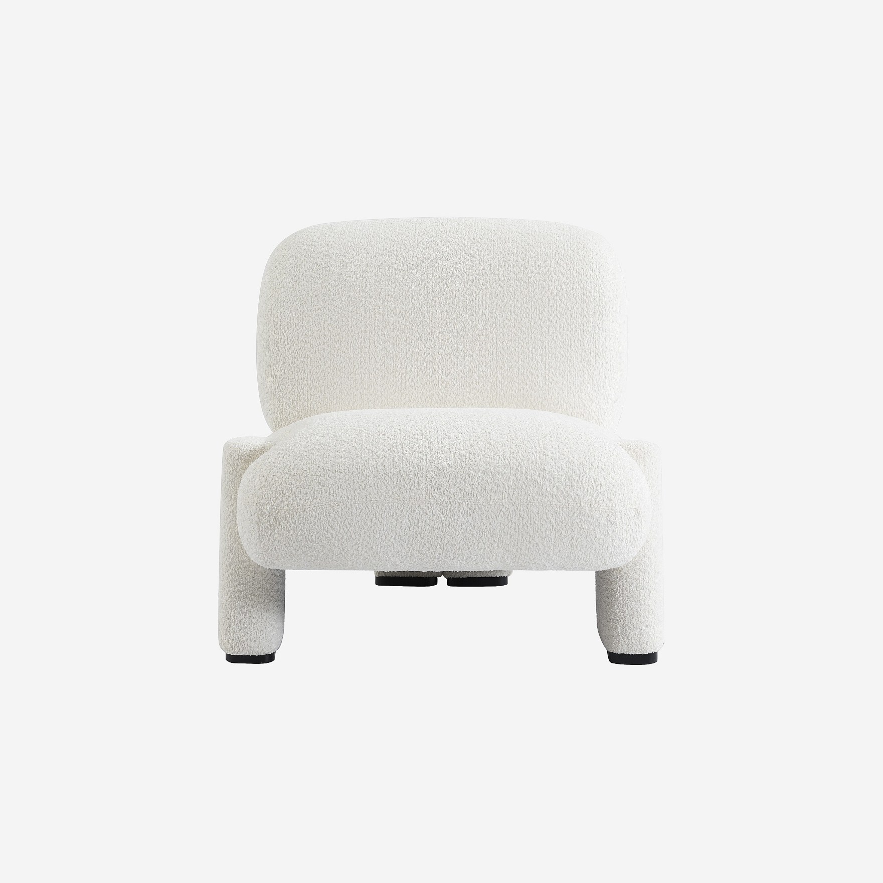 Fauteuil en tissu bouclette PINETO, HABITAT
