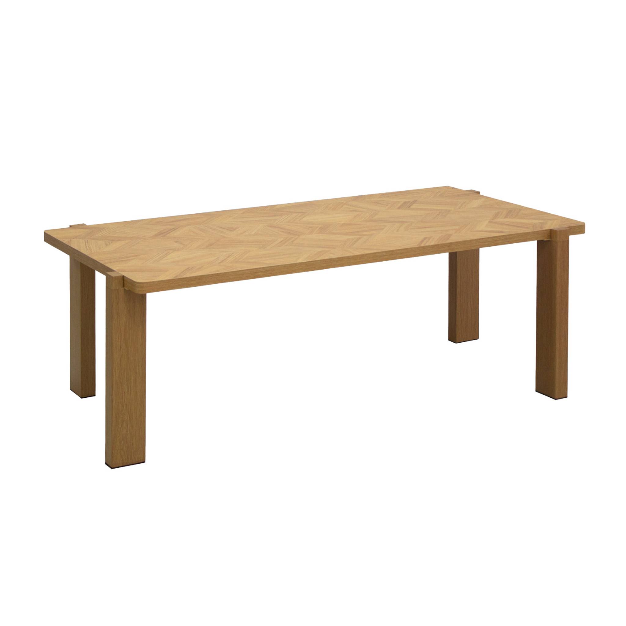 Table basse vintage rectangulaire décor bois plateau effet chevrons ZALA, SWEEEK