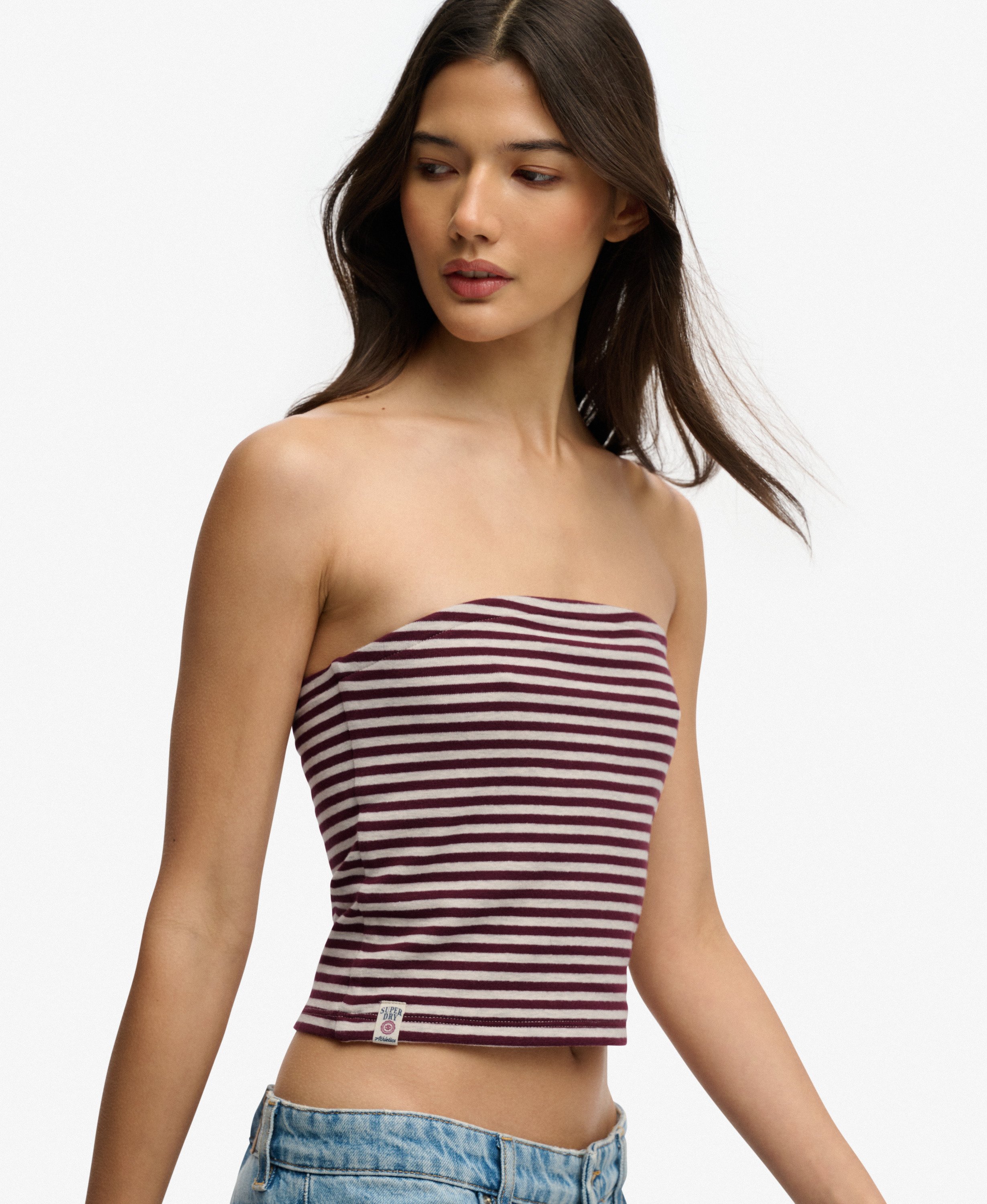 Top bandeau rayé Athletic Essentials, SUPERDRY