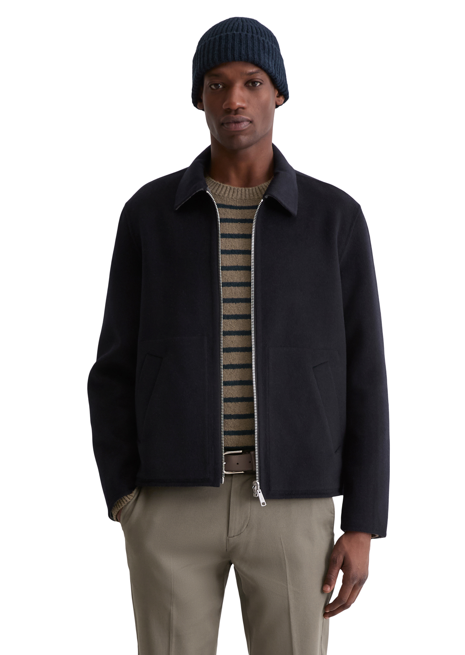 Veste en laine réversible regular en laine double face compacte, MARC O'POLO