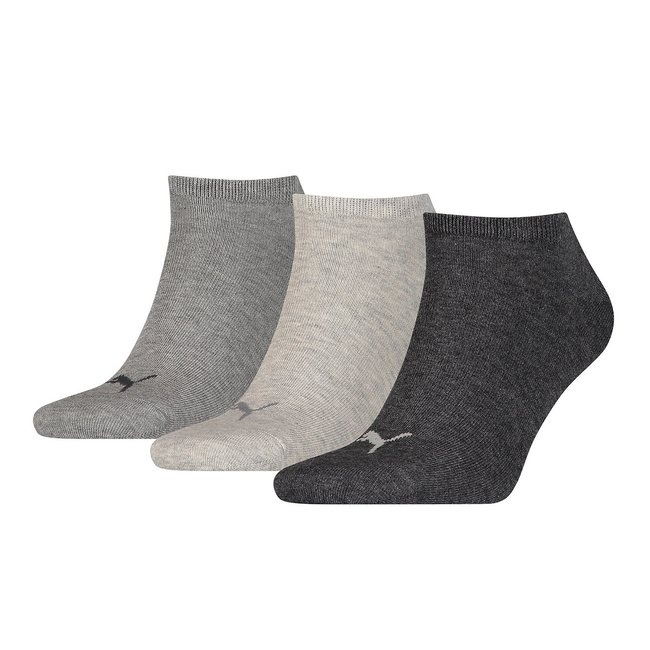 Pack of 3 Pairs of Trainer Socks, grey/grey marl/anthracite grey, PUMA