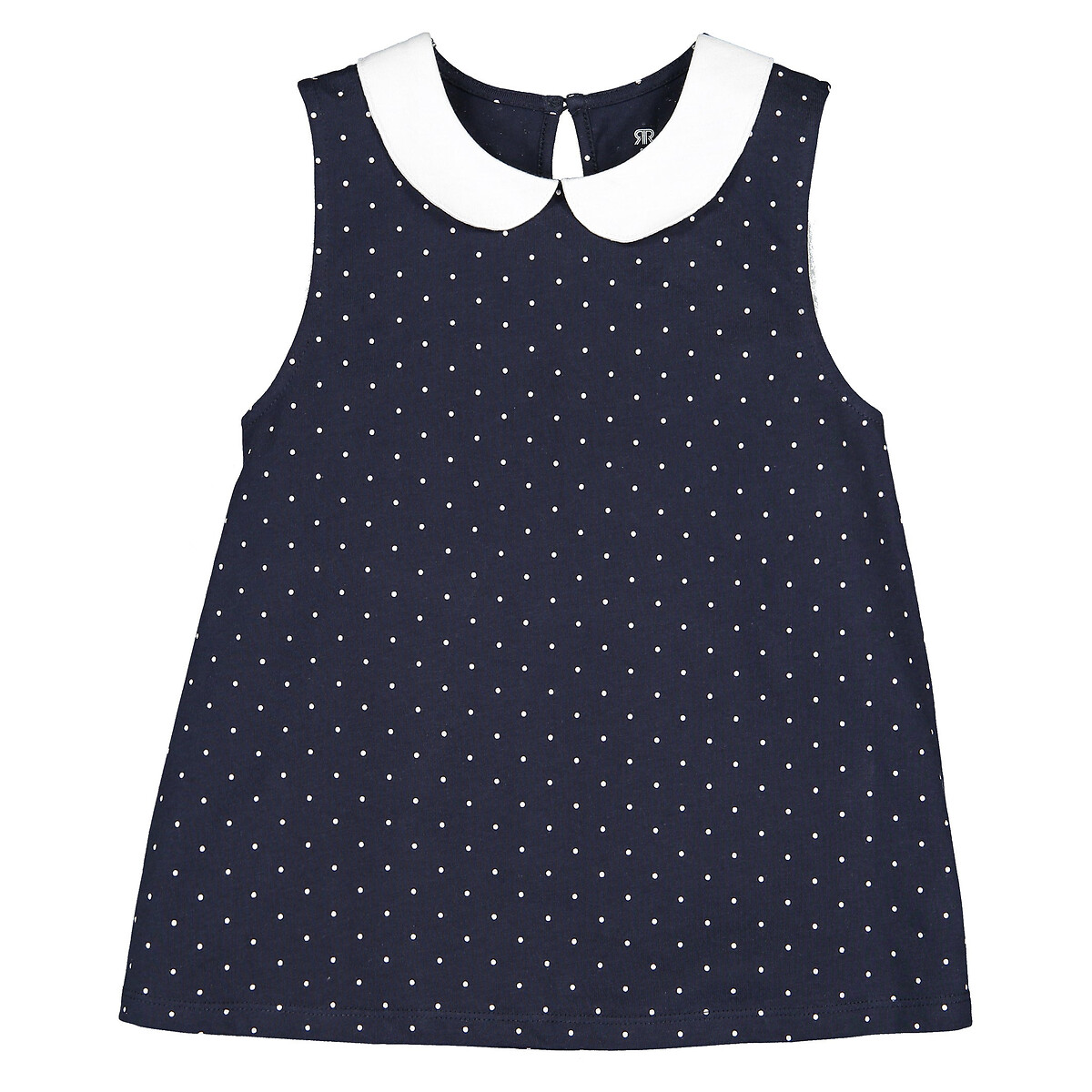 Robe Lainage Cyrillus Pour Enfant 4 Ans - Marine à Pois - Col Claudine - Très Bon état Occasion