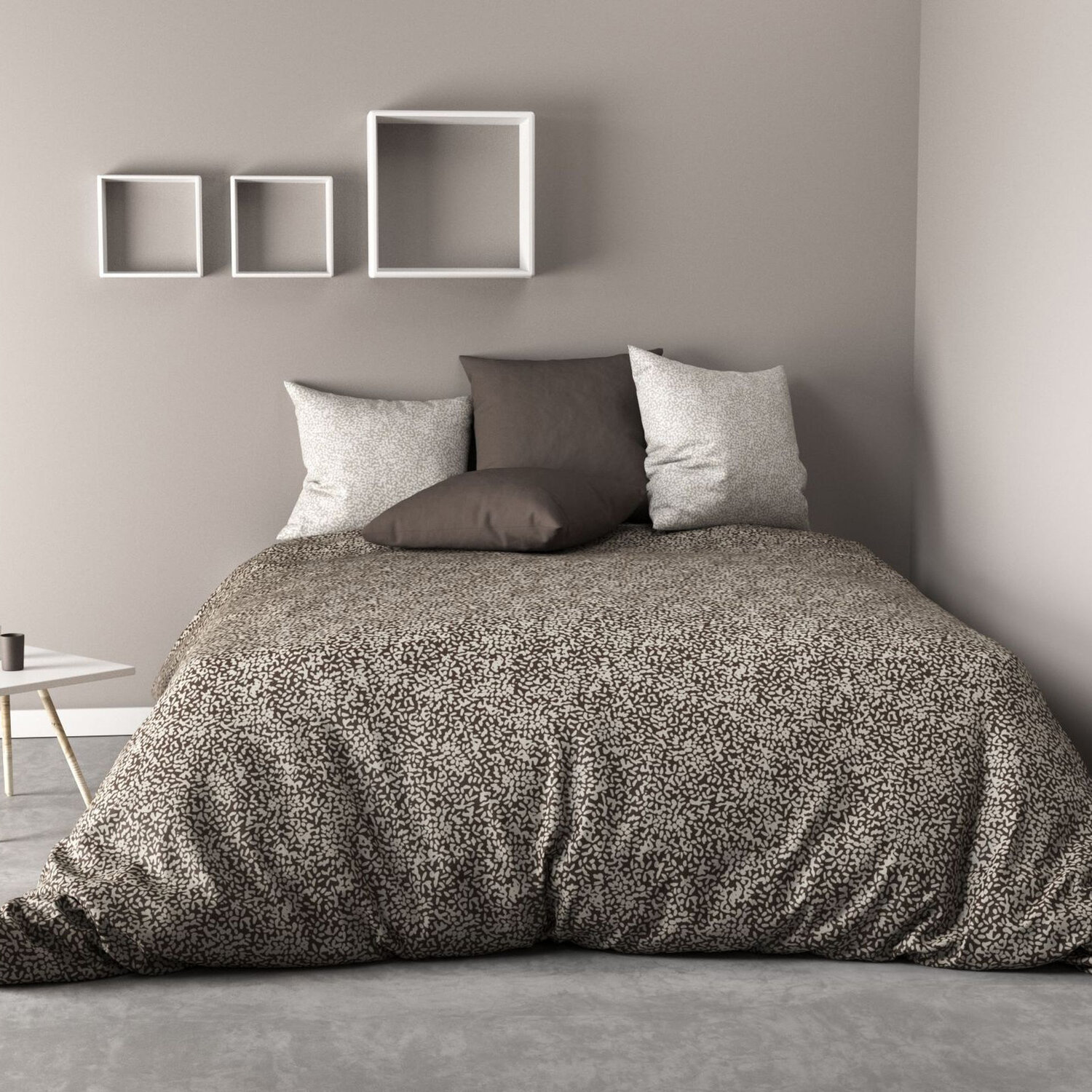 Parure de draps plat en coton, ZOE, C DESIGN HOME TEXTILE