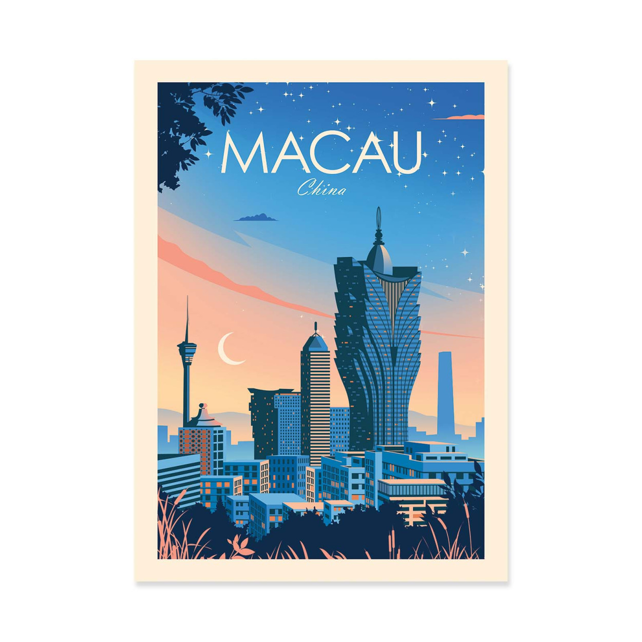 Affiche d'art - Macau China - Studio Inception, WALL EDITIONS