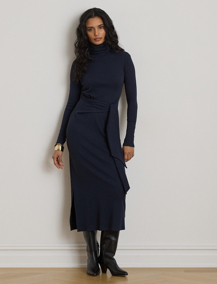 Robe midi manches longues à col roulé, LAUREN RALPH LAUREN