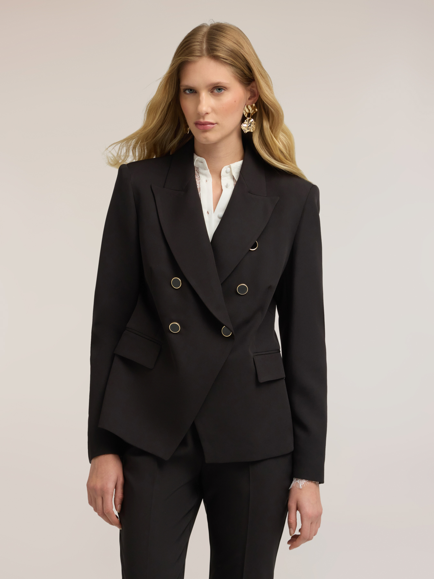 Blazer croisé à revers cranté, MOTIVI
