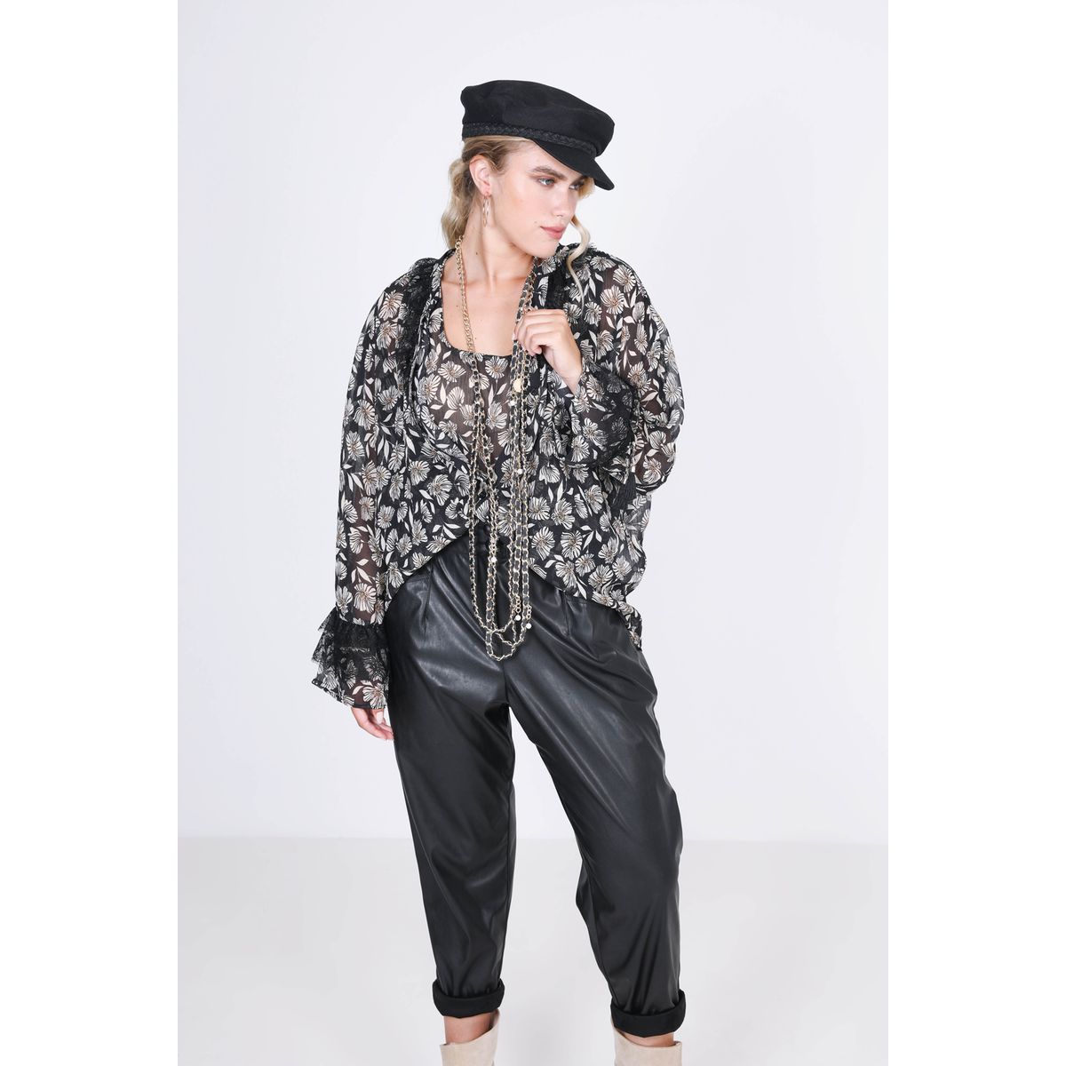 Chemisier clearance voile noir