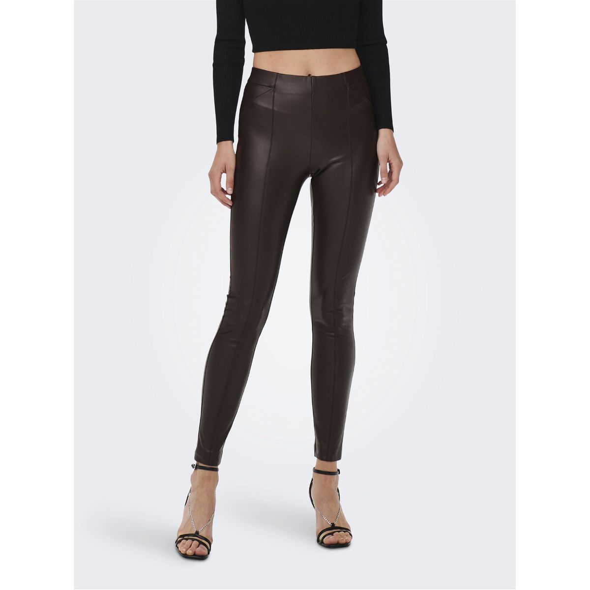Legging simili cuir vert outlet