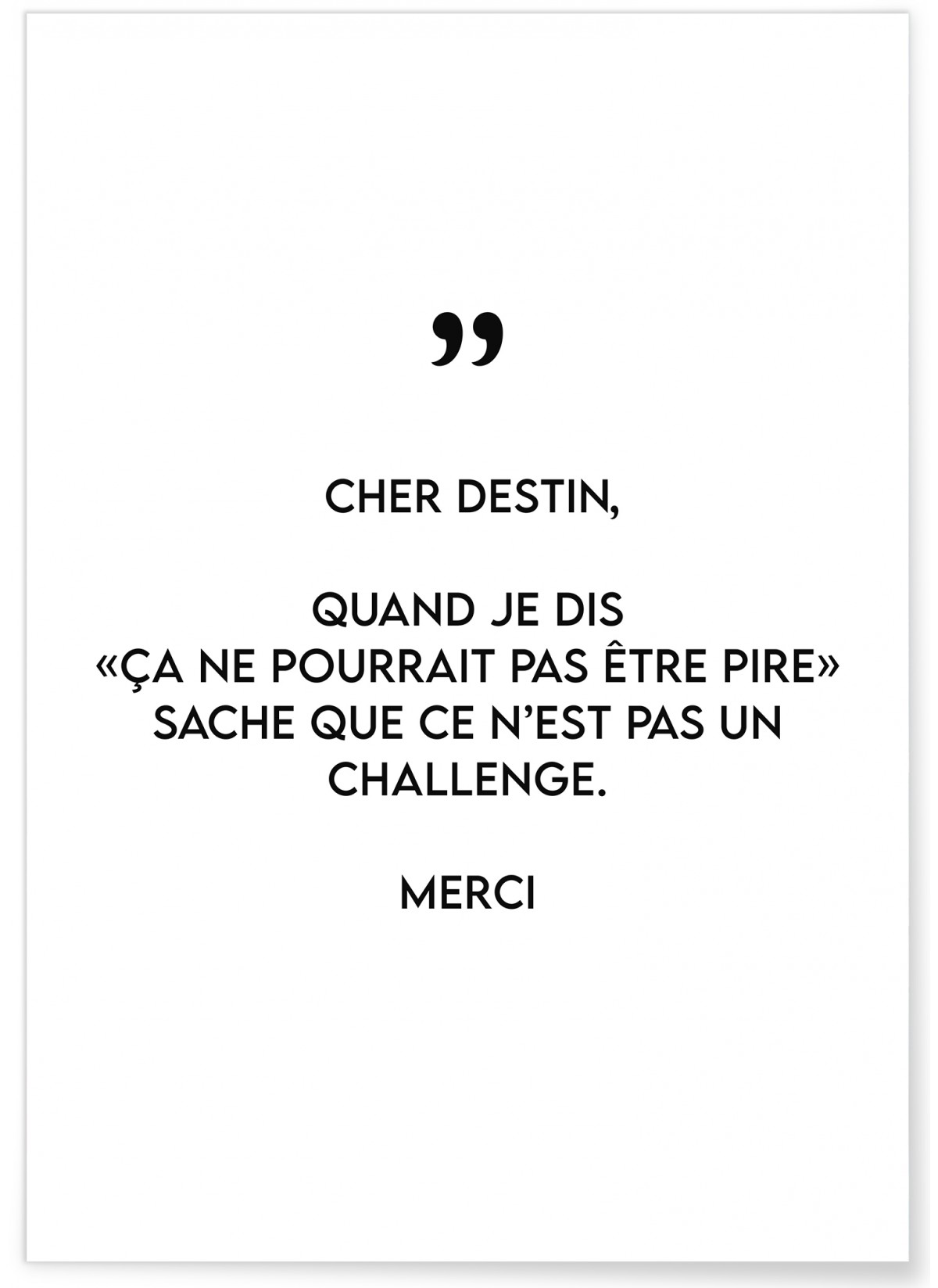 Affiche 'Cher destin', L'AFFICHERIE