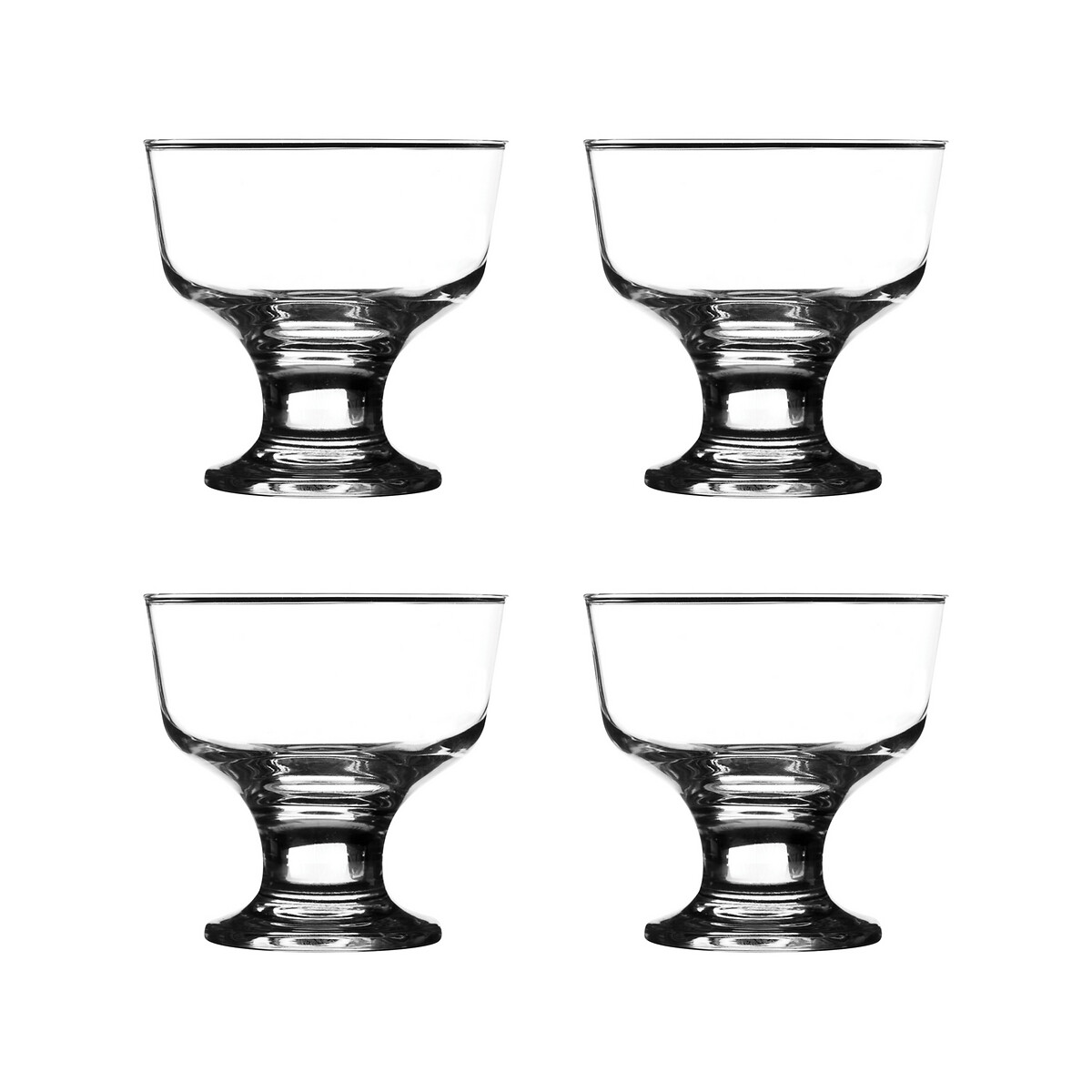Set of 4 Glass Sundae Dishes, RAVENHEAD